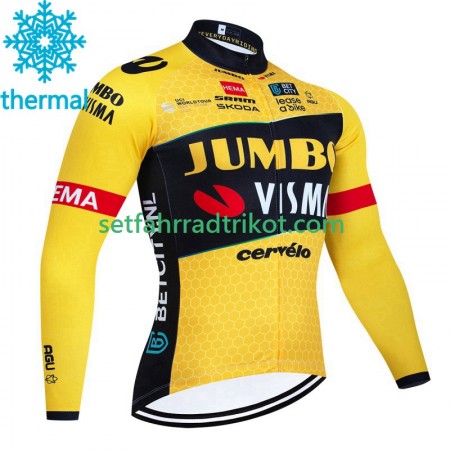 Jumbo Visma Radtrikot Winter Thermal Fleece 2023